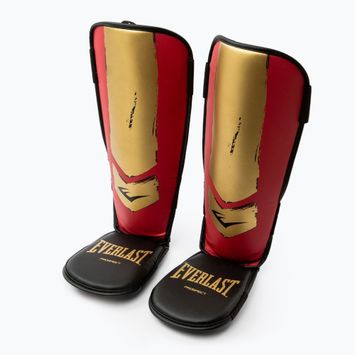 Everlast Prospect Youth Shin Guards protezioni per tibia e piede rosso/oro