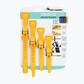 Set di cinghie di fissaggio Sea to Summit Stretch Loc giallo