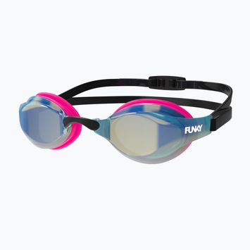 Occhiali da nuoto Funky XT Machine Mirror rosa ombra