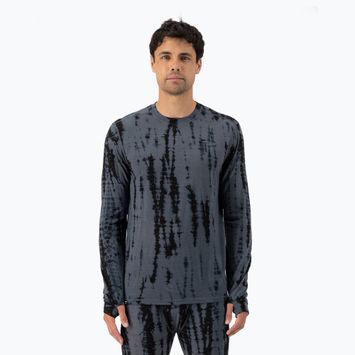 Mons Royale Cascade Merino Base Layer grigio tie dye uomo termico a maniche lunghe