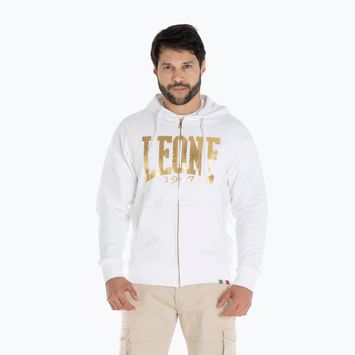 Felpa da uomo LEONE 1947 Gold Hoody bianco ottico