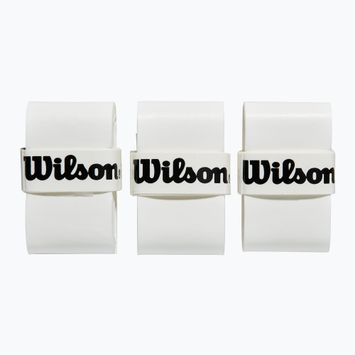 Wilson Padel Pro Overgrip padel Racquet Wrap 3 pezzi bianco.