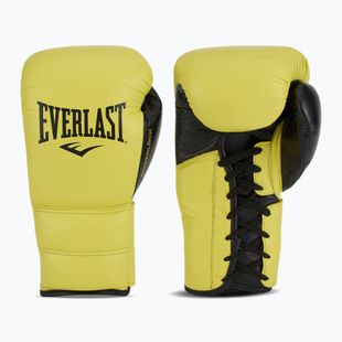 Everlast Powerlock 2 Laced Pro Training guantoni da boxe giallo neon