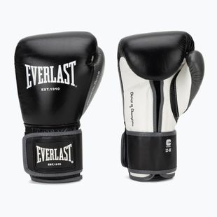 Guantoni da boxe Everlast Powerlock OG H&L Leather Advanced Training black/white