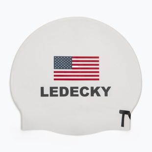 TYR Ledecky Cuffia in silicone bianca