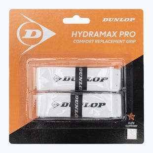 Overgrip per racchette da squash Dunlop Hydramax Pro Replacement Grip 2 pezzi white