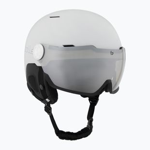 Casco da sci Bollé Might Visor bianco opaco/marrone pistola