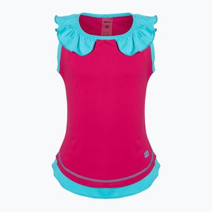 Maglietta da tennis Wilson Competition Tank II bambino rosa WRA807701