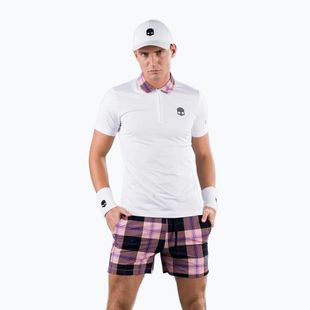 Polo tennis uomo HYDROGEN Tartan Zipped Tech Polo bianco T00518E83