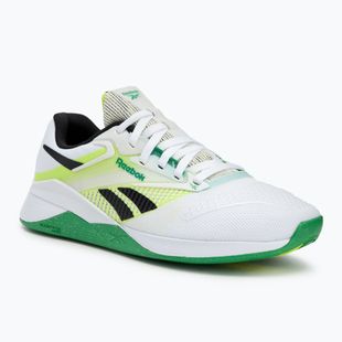 Reebok Nano x4 scarpe da allenamento bianco nuvola/giallo acido solare/verde sport