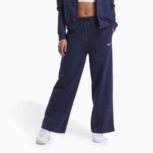 Pantaloni donna Reebok Identity Small Logo Fleece WIde Leg vettore navy