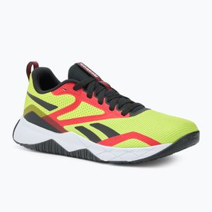 Reebok NFX scarpe da ginnastica da uomo giallo acido/nero/rosso vettore