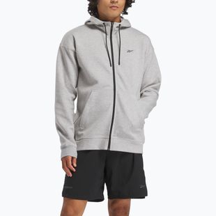 Felpa Reebok Athlete Full Zip uomo grigio medio heather