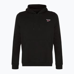Felpa Reebok Identity Small Logo Fleece uomo nero/bianco/rosso vettoriale