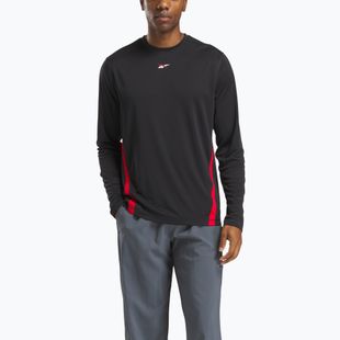 Uomo Reebok Id Train Energy Tech Tee a maniche lunghe nero