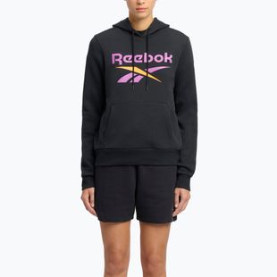 Felpa Reebok Identity Big Logo Fleece donna nero/viola rave/ambra elettrica