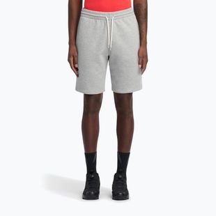 Pantaloncini da allenamento Reebok Identity Small Logo Fleece da uomo, grigio erica/rosso vettoriale medio