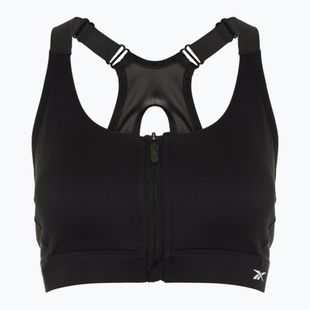 Reggiseno da allenamento Reebok Lux Front-Zip High Impact nero