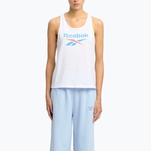 T-shirt Reebok Identity Big Logo Tank donna bianco/corallo/blu