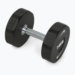 Manubrio cromato Nike Strength Pro Urethane Dumbbell 14 kg black/white