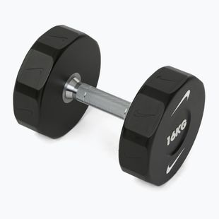 Manubrio cromato Nike Strength Pro Urethane Dumbbell 16 kg black/white
