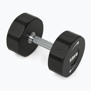 Manubrio cromato Nike Strength Pro Urethane Dumbbell 22 kg black/white