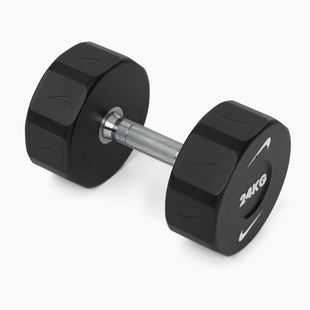 Manubrio cromato Nike Strength Pro Urethane Dumbbell 24 kg black/white