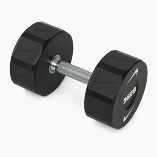 Manubrio cromato Nike Strength Pro Urethane Dumbbell 26 kg black/white