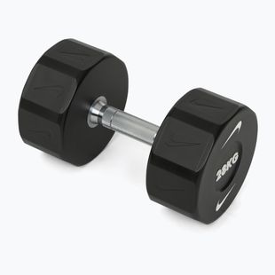 Manubrio cromato Nike Strength Pro Urethane Dumbbell 28 kg black/white
