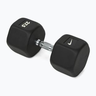 Manubrio gommato Nike Strength Hex Dumbbell 27,5 kg black/white