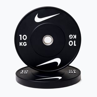 Piastra bumper Nike Strength Rubber Bumper Plates 10 kg black/white
