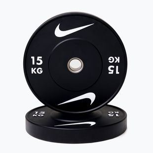 Peso bumper Nike Strength Rubber Bumper Plates 15 kg black/white