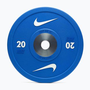 Piastra bumper Nike Strength Pro Urethane Bumper Plates 20 kg blue/white