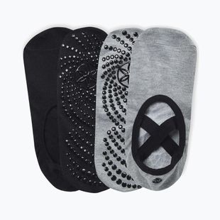 Calze Gaiam Grippy Yoga 2 pack grey/black