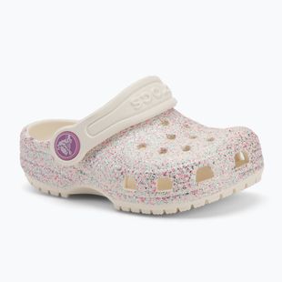 Crocs Classic Glitter Clog Toddler infradito oyster
