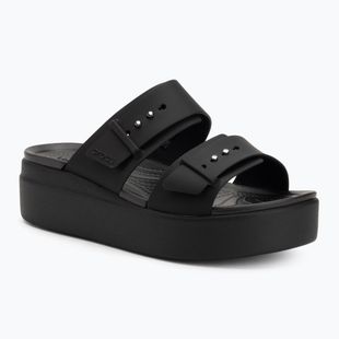 Infradito donna Crocs Brooklyn Low Wedge nero