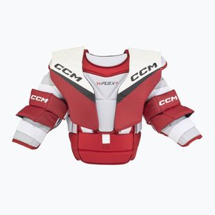 Gilet da portiere di hockey per bambini CCM YT Flex 3 YTH bianco/rosso