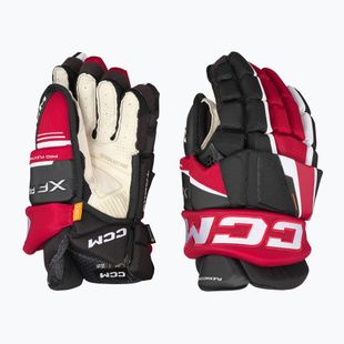 Guanti da hockey CCM Tacks XF Pro SR nero/rosso/bianco