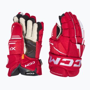 Guanti da hockey CCM Tacks XF SR rosso/bianco