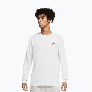 Maglia a maniche lunghe da uomo Nike Sportswear Club white/black