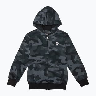 Felpa da bambino Fox Racing Fox Head Camo Full Zip Jr nero camo