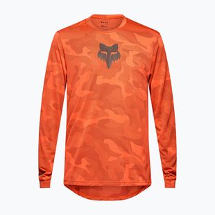 Maniche lunghe ciclismo uomo Fox Racing Ranger Tru Dri arancio sangue
