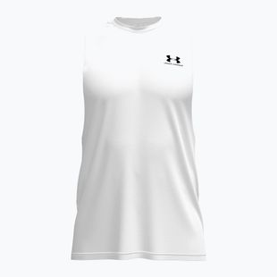 Maglia training da uomo Under Armour Left Chest Cut Off Tank white/black