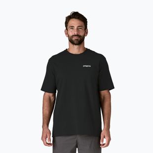 Maglietta da trekking Patagonia P-6 Logo Responsibili-Tee uomo nero