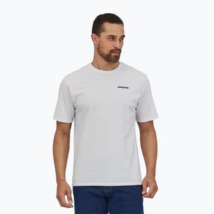 Maglietta da trekking Patagonia P-6 Logo Responsibili-Tee da uomo, bianco