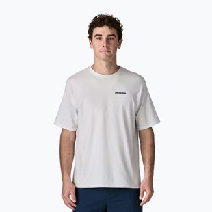 Maglietta da trekking Patagonia P-6 Logo Responsibili-Tee da uomo, bianco