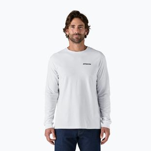 Patagonia P-6 Logo Responsibili Longsleeve uomo bianco