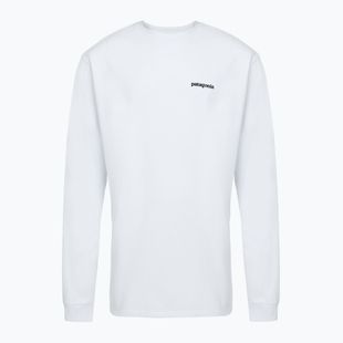 Patagonia P-6 Logo Responsibili Longsleeve uomo bianco