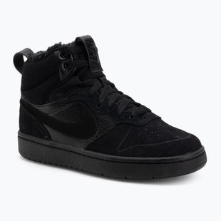 Scarpe da bambino Nike Court Borough Mid 2 black/black/black