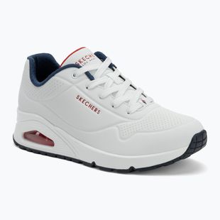 SKECHERS Uno Stand On Air scarpe da donna bianco durabuck/navy/rosso/mesh